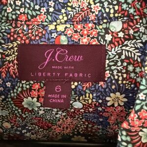 J. Crew Liberty Fabric Cotton Button Down Shirt